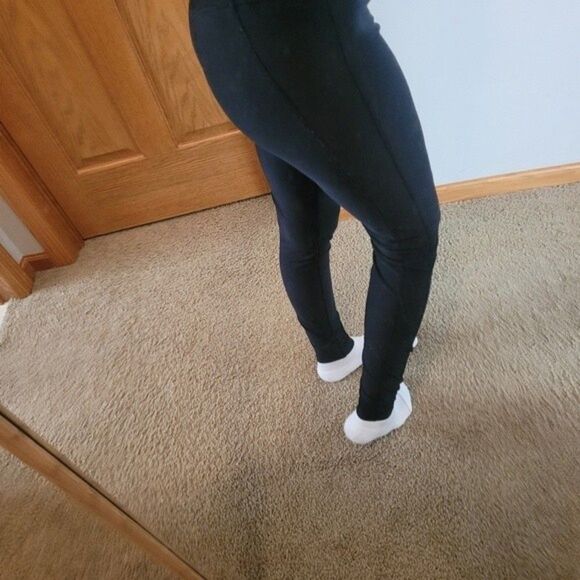 NIKE power tight fit training dri fit black size small yoga leggings womens - Picture 7 of 16